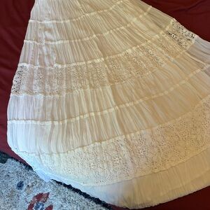 Elegant Cream A-Line Skirt